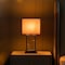 Quickway Imports 17 Decorative Metal Table Lamp with Gold Modern Stand and Brown Silk Lampshade QI004583 - alternate 5
